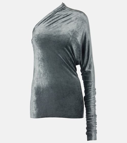 Diana one-shoulder velvet top