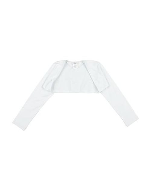 Kid Girl Wrap cardigans White Size 14 Cotton, Elastane