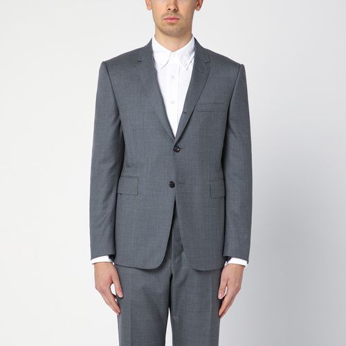 Grey single-breasted jacket in wool
