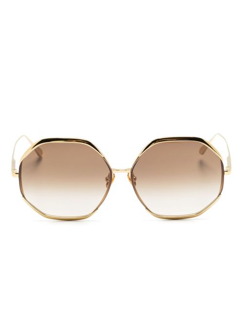 Camila oversize-frame sunglasses - Gold