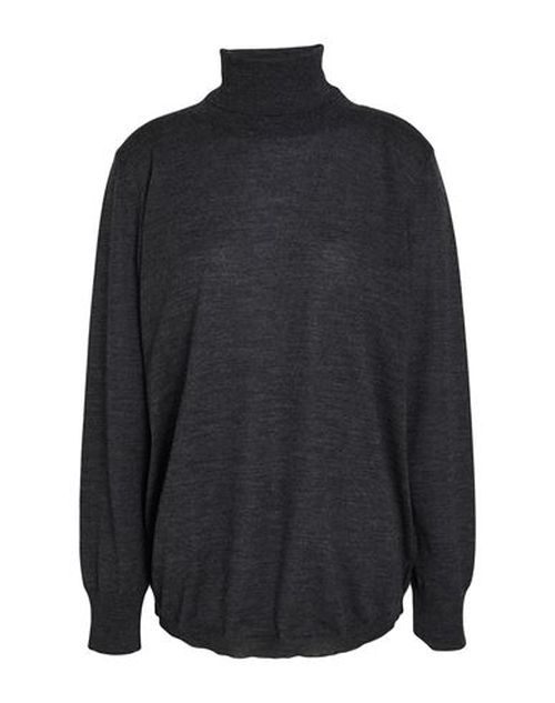 Woman Turtleneck Charcoal Size 12 Wool, Silk, Cashmere