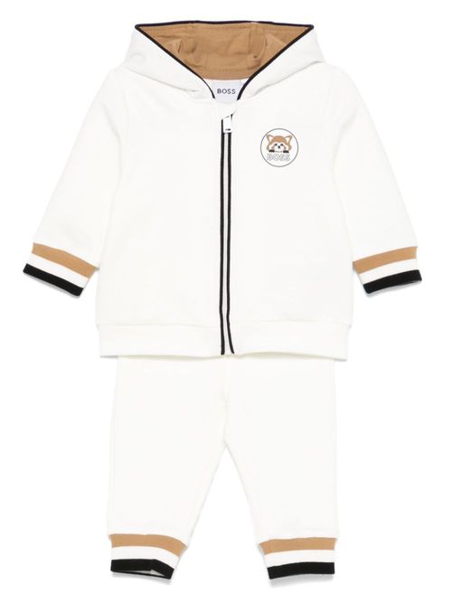 Logo-patch tracksuit - White