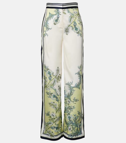 Grigore floral twill palazzo pants
