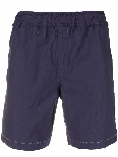 Elasticated waistband track shorts - Purple