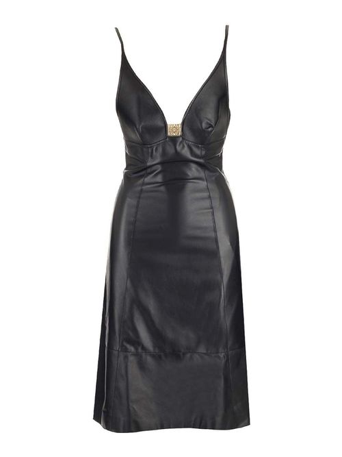 Loewe | Draped Anagram Backless Midi Dress | Realry