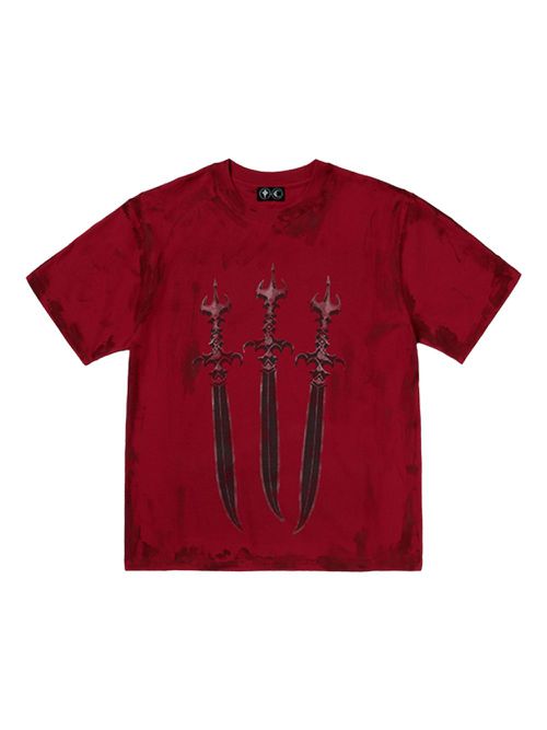 THUG CLUB Santoryu Master T-shirt - Red