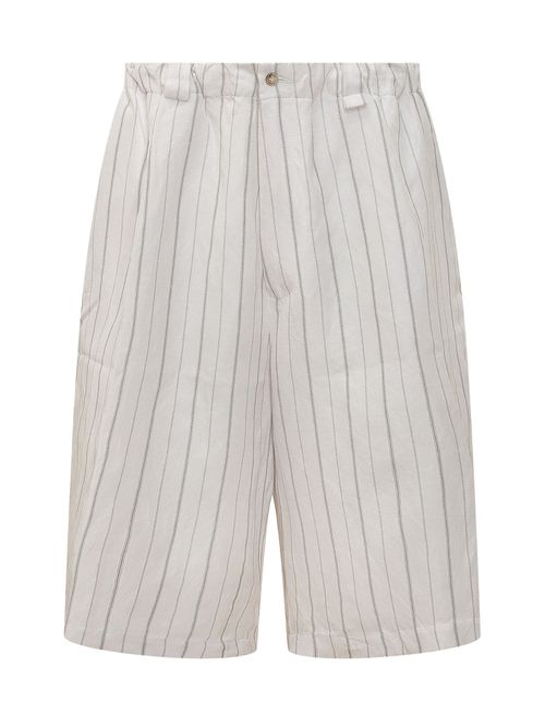 Mini Bermuda Shorts with Stripes
