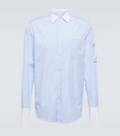 Striped cotton poplin shirt