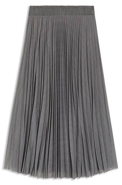 Lined tulle skirt with plissé pleats