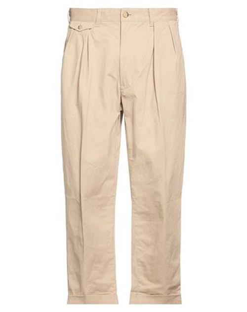 Man Pants Khaki Size L Cotton, Polyurethane