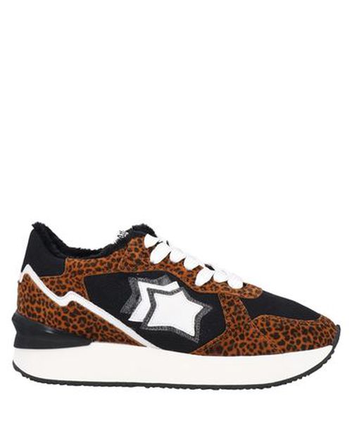 Woman Sneakers Brown Size 8 Soft Leather, Textile fibers