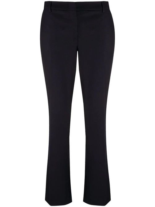 Blue Mid-rise Cropped Trousers
