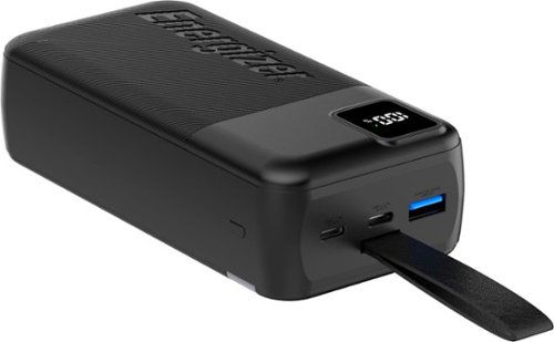 Ultimate Lithium 30,000 mAh 30W Power Delivery 3-Port USB-C Universal Portable Battery Charger/Power Bank w/ LCD Display - Black
