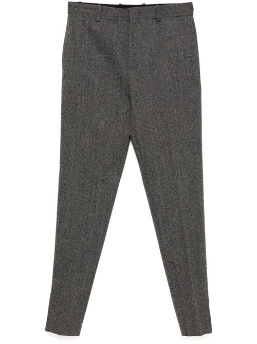 Textured wool tailored trousers - Grey