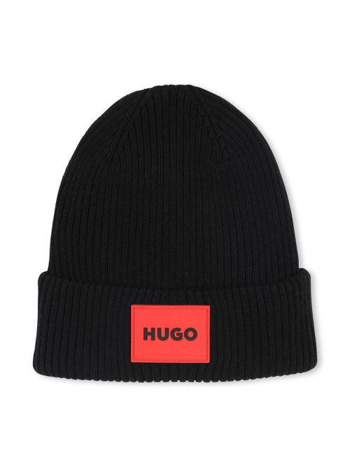 Logo-appliqué beanie - Black