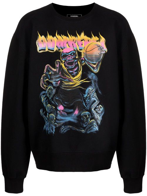 Basketbones print sweatshirt - Black