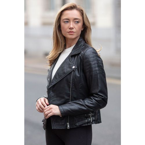 'Medusa' Leather Biker Jacket