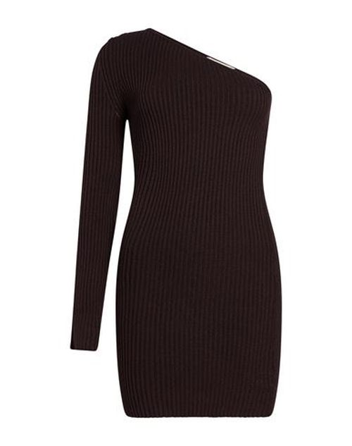 Woman Mini dress Dark brown Size ONESIZE Viscose, Polyester, Nylon