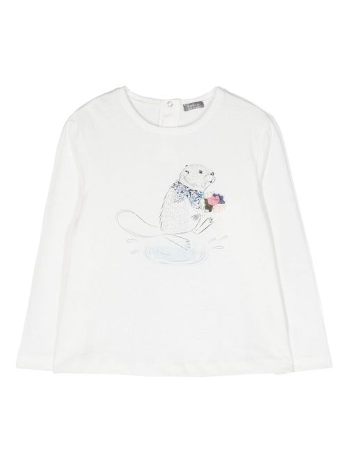 Graphic-print cotton T-shirt - White