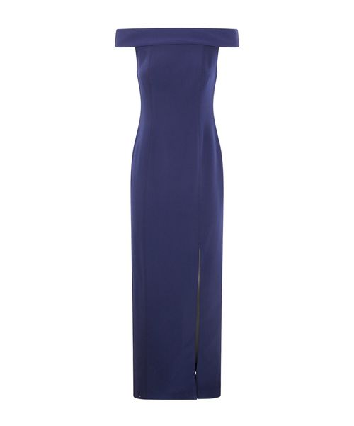 Lauren Off-Shoulder Fitted Bodice Maxi Dress