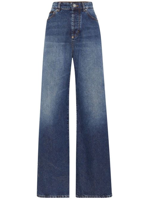 Skater high-rise wide-leg jeans - Blue