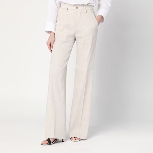 디파트먼트 파이브 여성 Misa grey mÃlange trousers in linen blend DP0372TS0176/Q_DEPAR-004_102-40