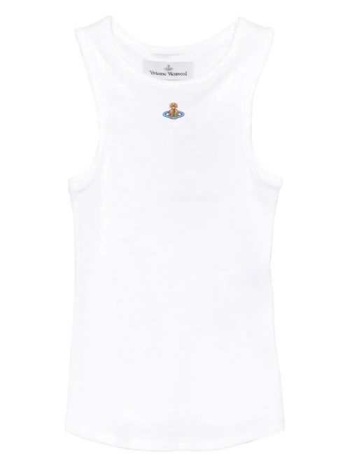 90S Ribbed Tank Top With Orb Patch