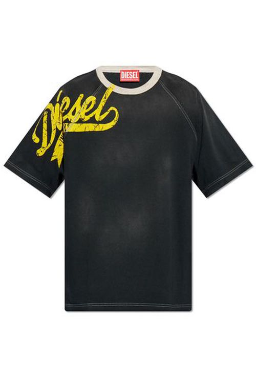 Diesel T-Roxt-Slits Logo Printed T-Shirt