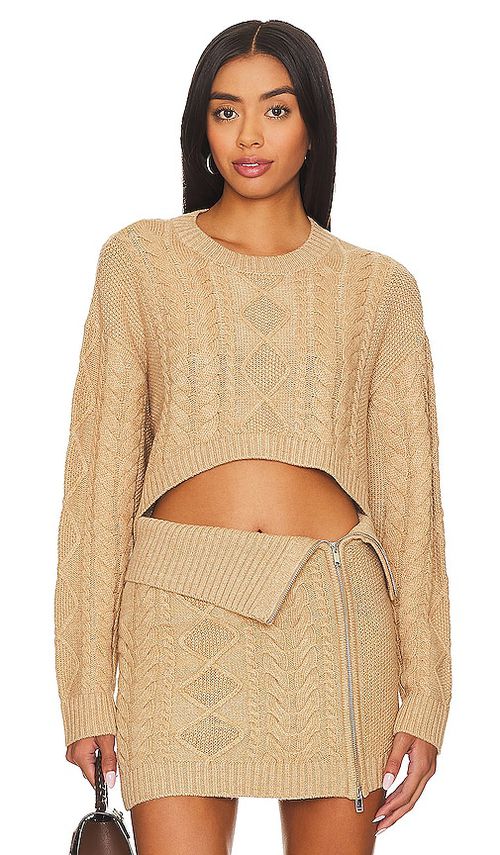 Camila Coelho RUNDHALS CARMEN in Tan. Größe XS. Also in L, M