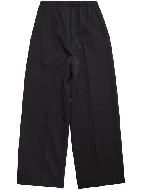 Elasticated waist wool trousers - Black
