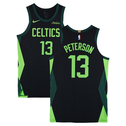 Drew Peterson Boston Celtics Game-Used #13 Black Nike City Edition Jersey vs. Charlotte Hornets on April  2025