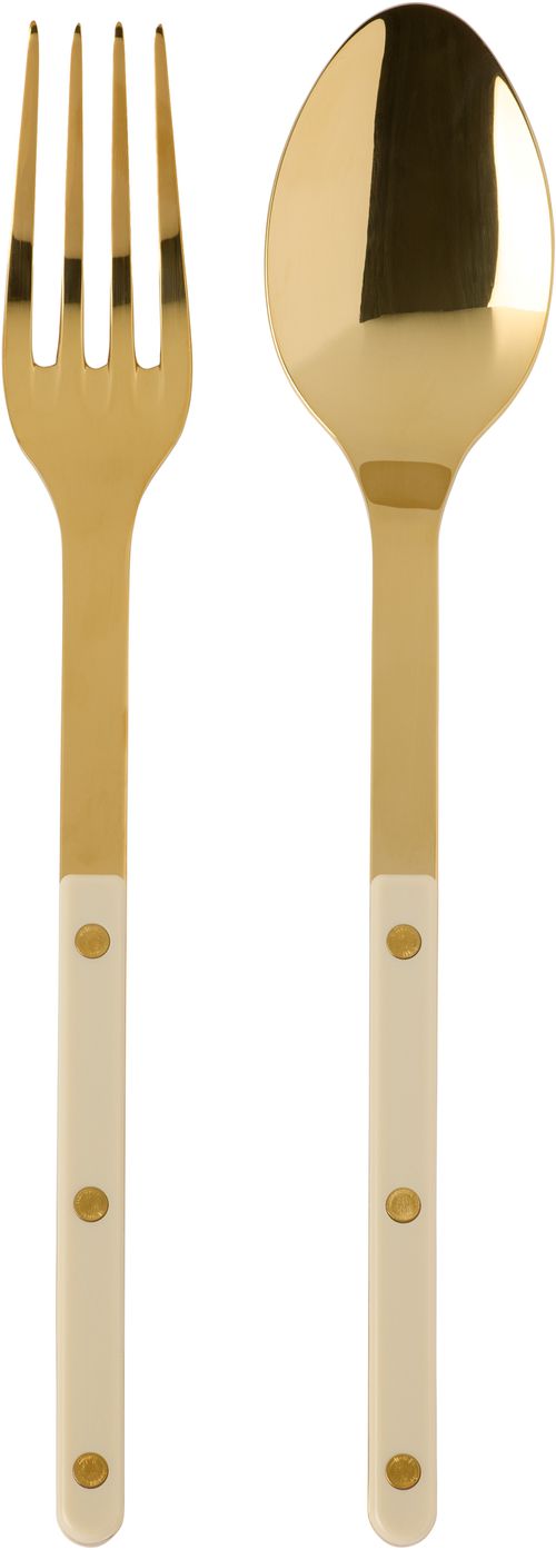 Gold & Beige Bistrot Solid Serving Set
