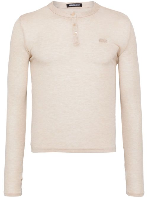 Logo-embroidered T-shirt - Neutrals