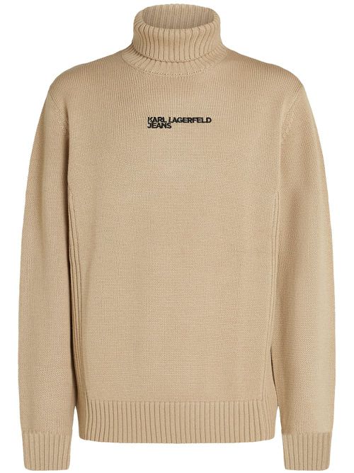 Logo-embroidered sweater - Neutrals