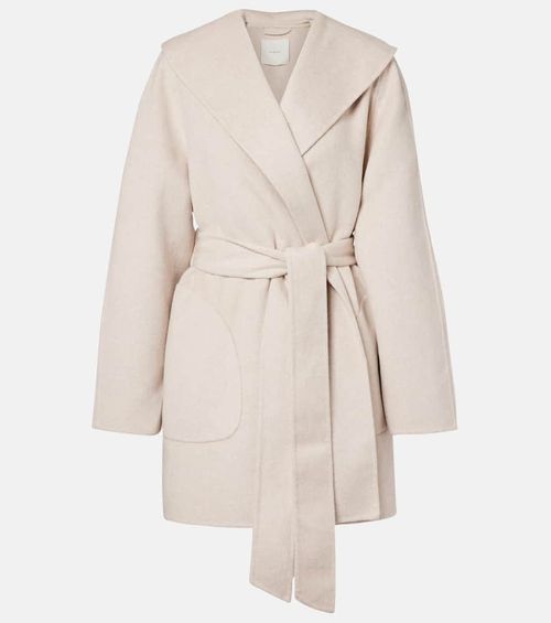 Edgemere wool-blend wrap jacket