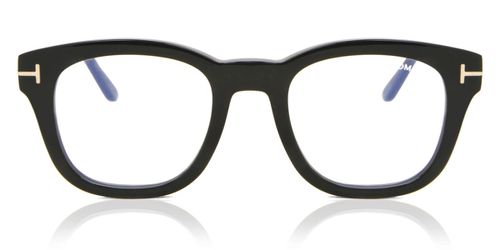 Tom Ford FT5542-B 001 Blue-Light Block Men's Eyeglasses Black  50 - Blue Light Block Available