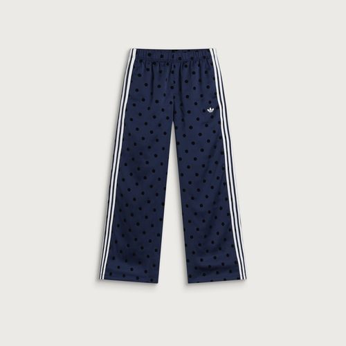 Women's Satin Polka Dots Wide Leg Pant in Night Indigo