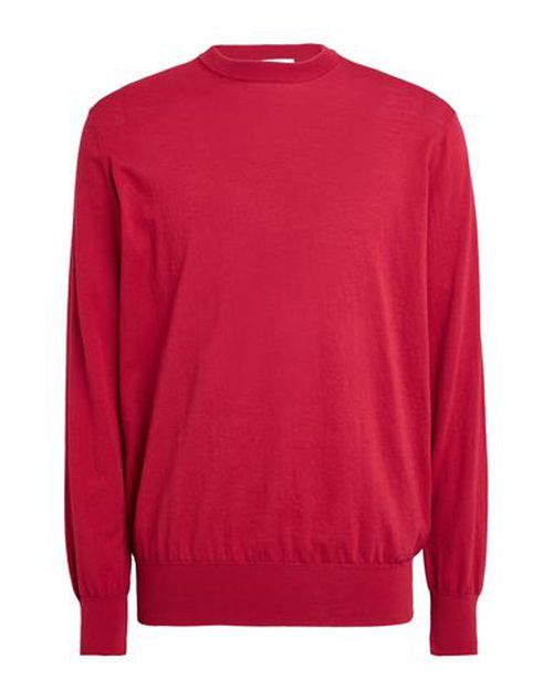Man Sweater Burgundy Size 44 Cotton