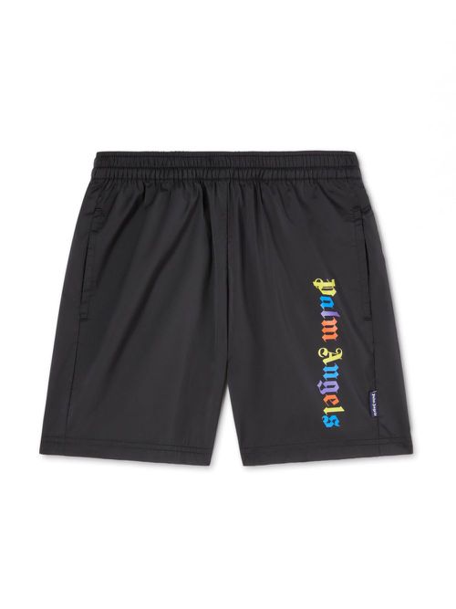 Logo-print swim shorts - Black