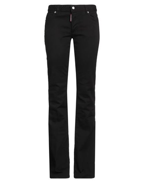 Woman Jeans Black Size 0 Cotton, Elastane
