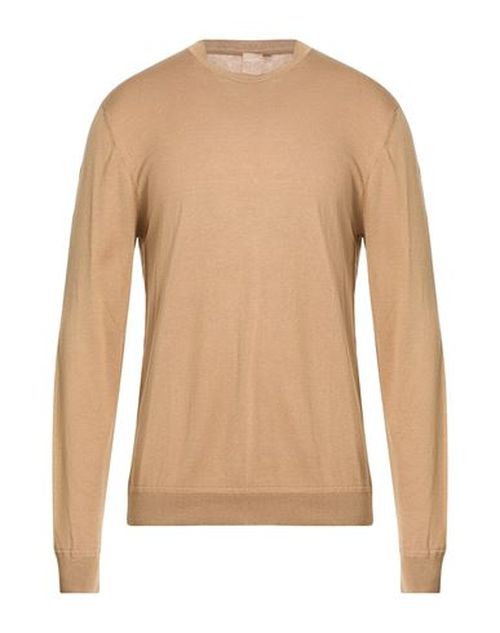 Man Sweater Camel Size 46 Silk, Cotton
