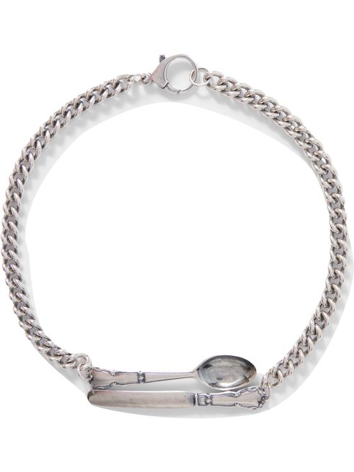 Spoon and Knife Silver Necklace