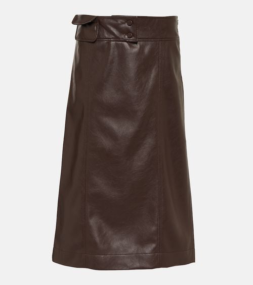 Eyeria faux leather midi skirt