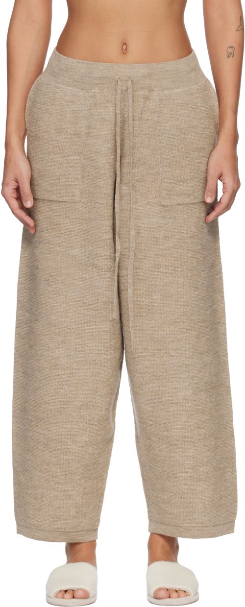 Beige Fine Terry Trousers