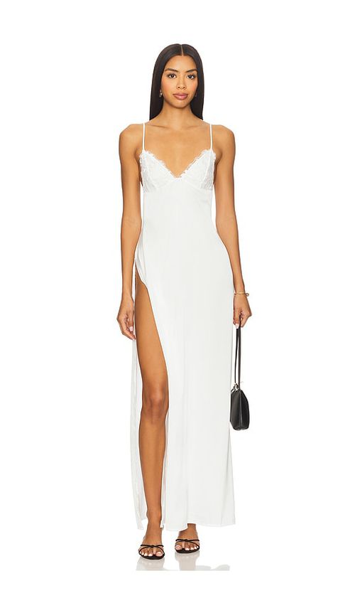 KAT THE LABEL Dylan Maxi Slip in White. -  XL also in L, M