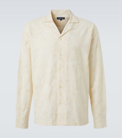 Safra jacquard cotton-blend shirt