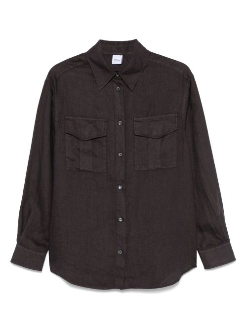 ASPESI linen shirt - Brown