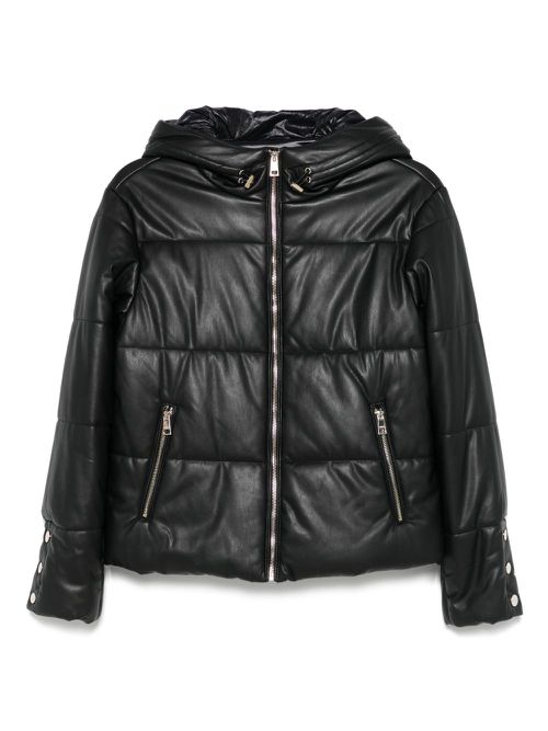 Hooded puffer jacket - Black