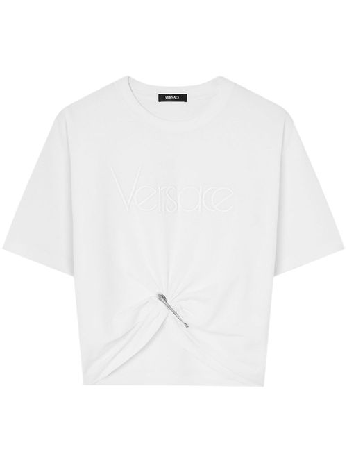 Logo-embroidered T-shirt - White