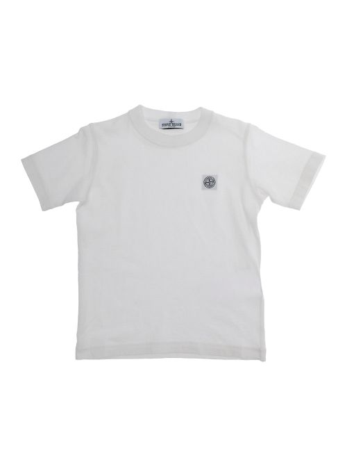 Logo-Patch Cotton T-Shirt — White